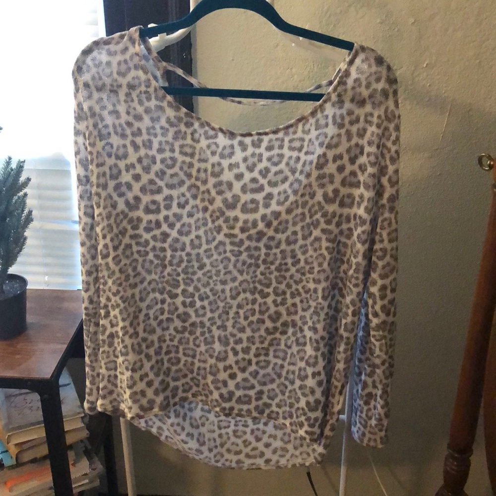 Animal print light weight sweater